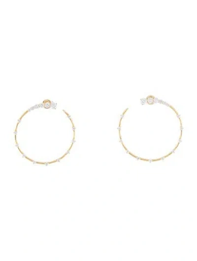 Pre-owned Jemma Wynne 18k 1.81ctw Diamond Connexion Large Hoop Earrings In Multi