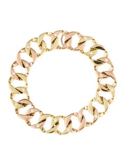 Pre-owned Jemma Wynne 18k Diamond Anniversary Curb Link Bracelet, 6.5" In Multi
