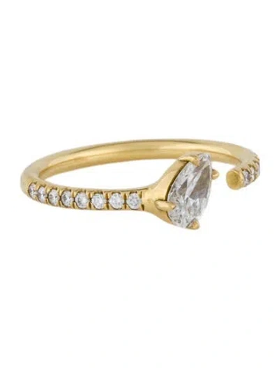 Pre-owned Jemma Wynne 18k Diamond Open Ring In Multi