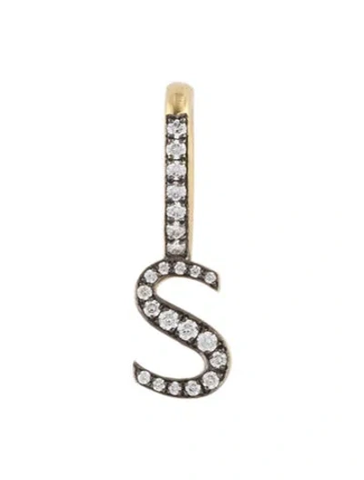 Pre-owned Jemma Wynne 18k Diamond 's' Initial Pendant Necklace In Multi