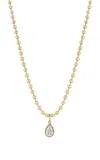 Jemma Wynne 18k Yellow Gold Connexion Diamond Pear Necklace