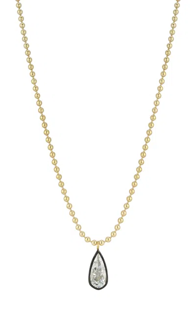 Jemma Wynne 18k Yellow Gold Connexion Elongated Pear Necklace