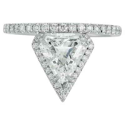 Pre-owned Jemma Wynne Diamond Shield Isadora Engagement Ring In Multi