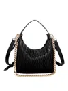 Jen & Co. Brenna Matelasse Pattern Shoulder Bag In Black In Black
