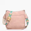 Jen & Co. Chloe Crossbody With Guitar Strap In Pink In Pink