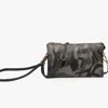 Jen & Co. Convertible Clutch Crossbody Wristlet In Camouflage In Green
