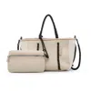 Jen & Co. Coralia Mini Neoprene Tote & Pouch In Beige Latte In Multi