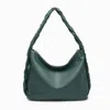 Jen & Co. Delilah Knotted Detail Hobo In Hunter Green