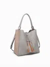 Jen & Co. Dina Bag In A Bag In Grey/beige In Multi