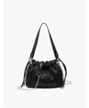 Jen & Co. Ginger Ruched Drawstring Woven Satchel In Black