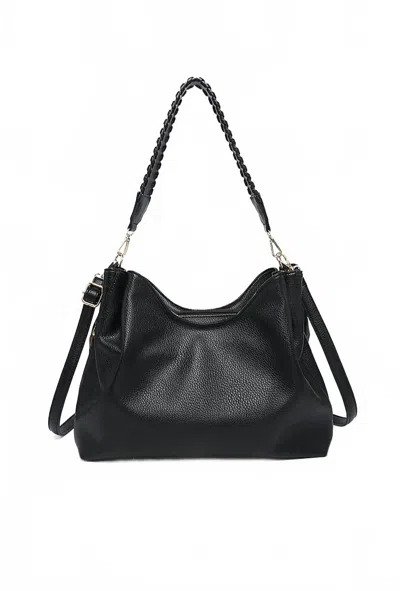 Jen & Co. Grace Vegan Whipstitch Tote Bag In Black