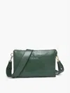 Jen & Co. Izzy Vegan Lizard Crossbody Bag In Green In Green