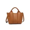 Jen & Co. Maddox Paneled Satchel Bag In Orange In Orange