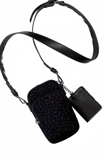 Jen & Co. Parker Crossbody Bag In Black Floral