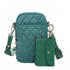 Jen & Co. Parker Quilted 3 Compartment Crossbody With Pouch In Green In Green