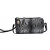 Jen & Co. Python Print Twist Lock Clutch Crossbody Wristlet In Grey