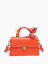 Jen & Co. Venice Pearl Crossbody Clutch In Orange In Orange