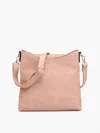 Jen & Co. Women's 3 Compartment Shoulder Bag In Mauve In Multi