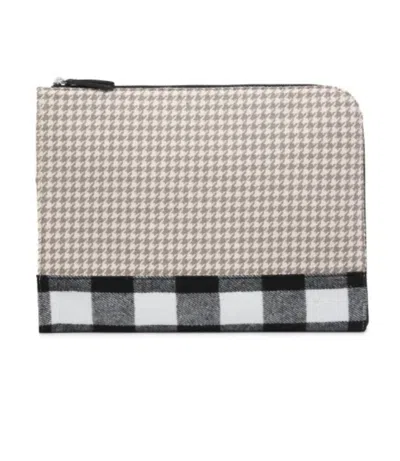 Jen & Co. Women's Adele Clutch Bag In Houndstooth-white