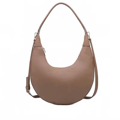 Jen & Co. Women's Alex Crescent Crossbody Bag With Convertible Straps In Taupe In Gray