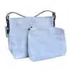 Jen & Co. Women's Alexa Canvas Hobo Bag With Carry Pocket In Pale Grey In Gray