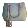 Jen & Co. Women's Aliza Large Tassel 2 In 1 Satchel Bag In Olive In Green