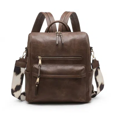 Jen & Co. Women's Amelia Convertible Backpack In Coffee