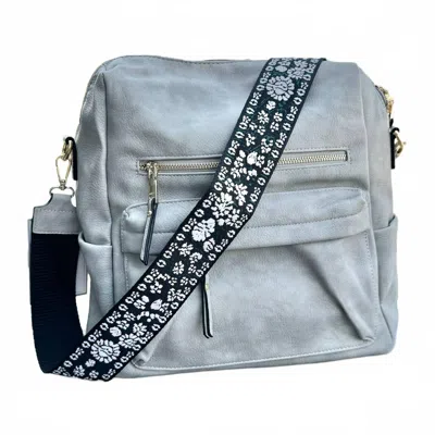 Jen & Co. Women's Amelia Convertible Backpack With Guitar Strap In Light. Gray In Multi