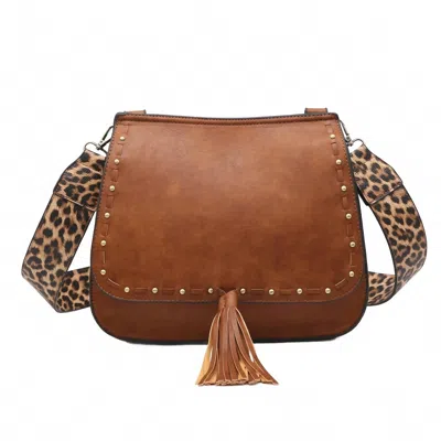 Jen & Co. Women's Bailey Brown Crossbody Bag