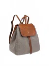 Jen & Co. Women's Boho Chic Geometric Backpack In Black / Natural In Multi