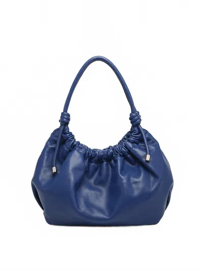 Jen & Co. Women's Celia Ruched Satchel In Navy Blue