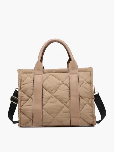 Jen & Co. Women's Clare Quilted Bag In Taupe In Gray