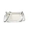 Jen & Co. Women's Clear Crossbody With Chain Strap In White