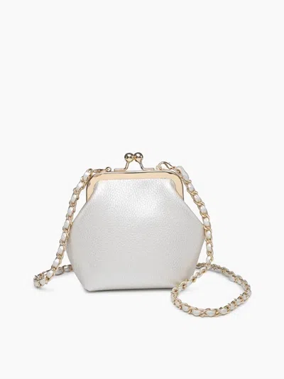 Jen & Co. Women's Cleo Coin Pouch Crossbody Clutch In Ivory Pearl In Silver