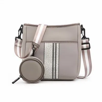 Jen & Co. Women's Dru Crossbody Bag In Cheetah Taupe In Nude
