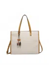 Jen & Co. Women's Eleanor Canvas Satchel In Beige In Brown