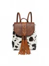 Jen & Co. Women's Eleanora Backpack In Cow-brown In Multi