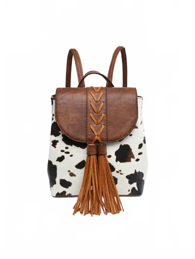 Jen & Co. Women's Eleanora Backpack In Cow-brown In Multi