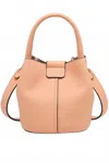 Jen & Co. Women's Farrah Vegan Bucket Bag In Sherbet In Pink