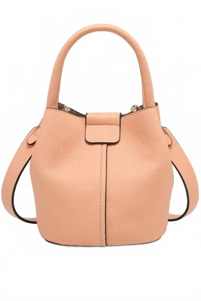 Jen & Co. Women's Farrah Vegan Bucket Bag In Sherbet In Pink