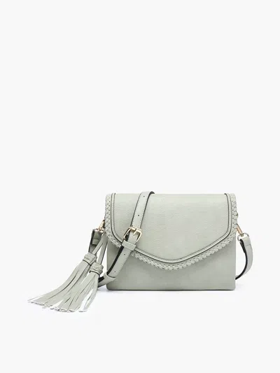 Jen & Co. Women's Flapover Crossbody Bag In Light Sage In Multi