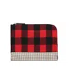Jen & Co. Women's Gwen Clutch Bag In Plaid Red/light Grey