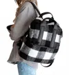 Jen & Co. Women's Hattie Backpack With Guitar Strap In Black / White In Multi