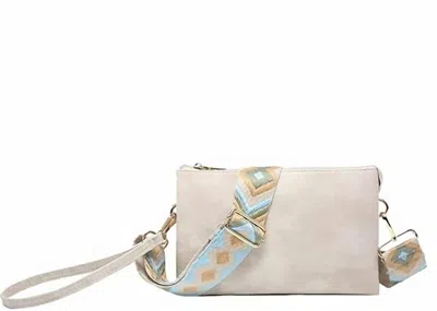 Jen & Co. Women's Izzy Crossbody Bag With Guitar Strap In Off White