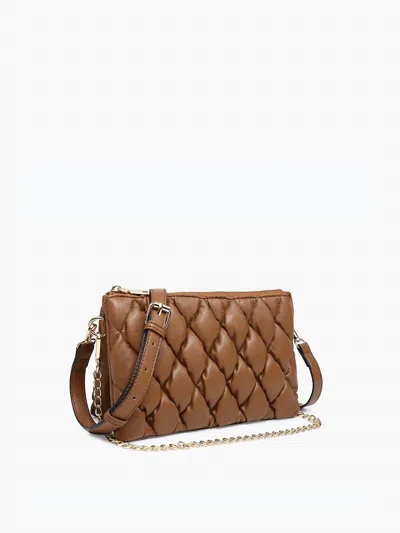 Jen & Co. Women's Izzy Puffer Crossbody Bag In Brown