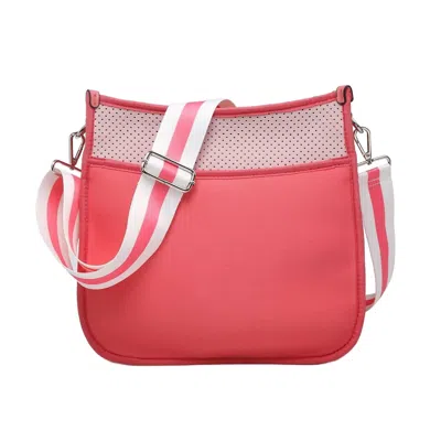 Jen & Co. Women's Jolee Neoprene Crossbody In Coral In Pink
