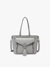 Jen & Co. Women's Jordyn Whipstitch Pocket Tote Bag In Grey In Grey
