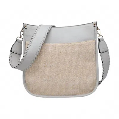 Jen & Co. Women's Kate Crossbody Bag In Straw Pale Grey In Multi