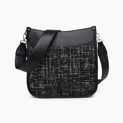 Jen & Co. Women's Kate Crossbody Bag In Tweed Black