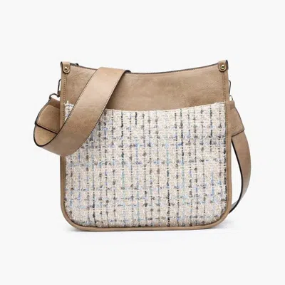 Jen & Co. Women's Kate Crossbody Bag In Tweed Khaki In Brown